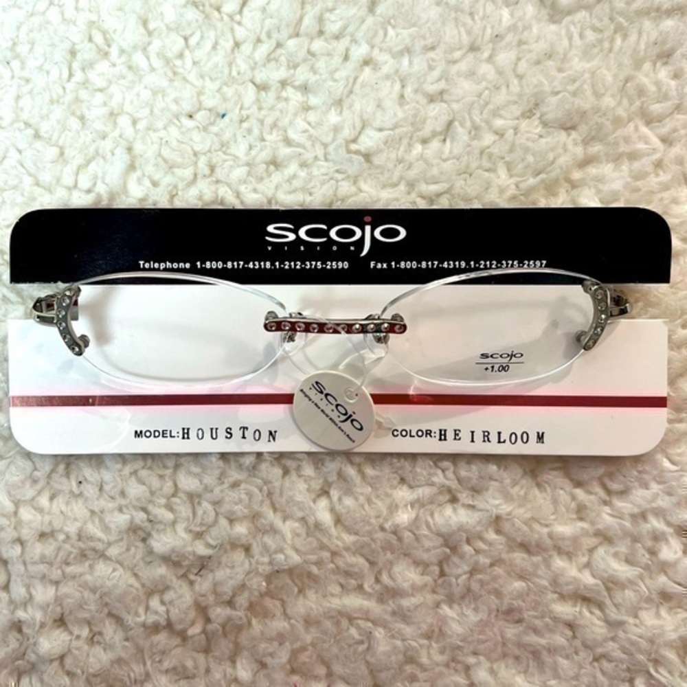 Scojo NY Vision "Houston" Frameless Heirloom Reading Glasses +1.00